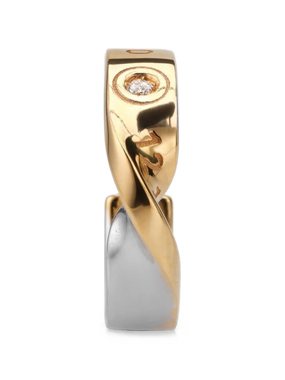 Maison Margiela ear cuff Numericl con diamante - Oro