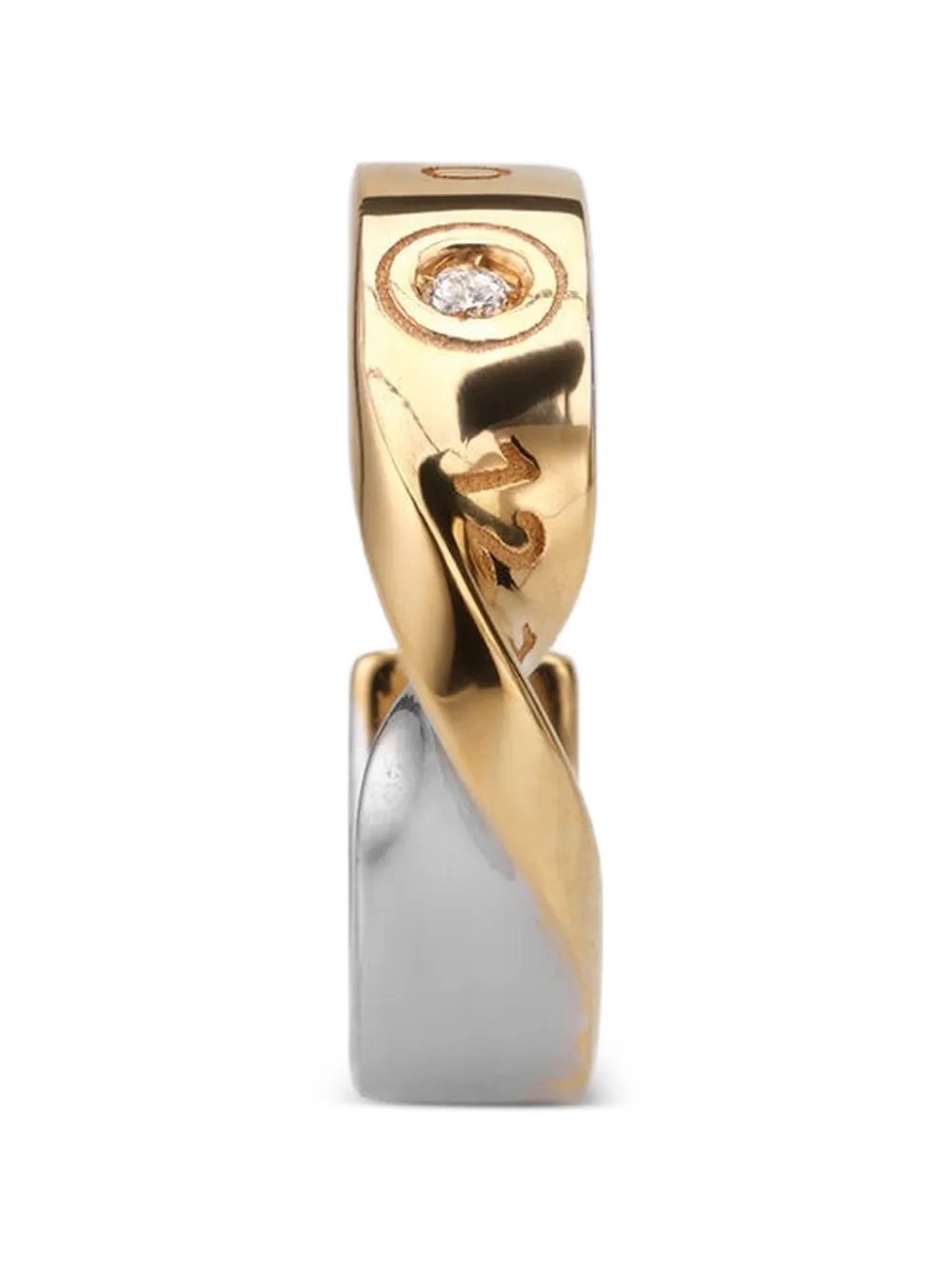 Maison Margiela ear cuff Numericl con diamante - Oro