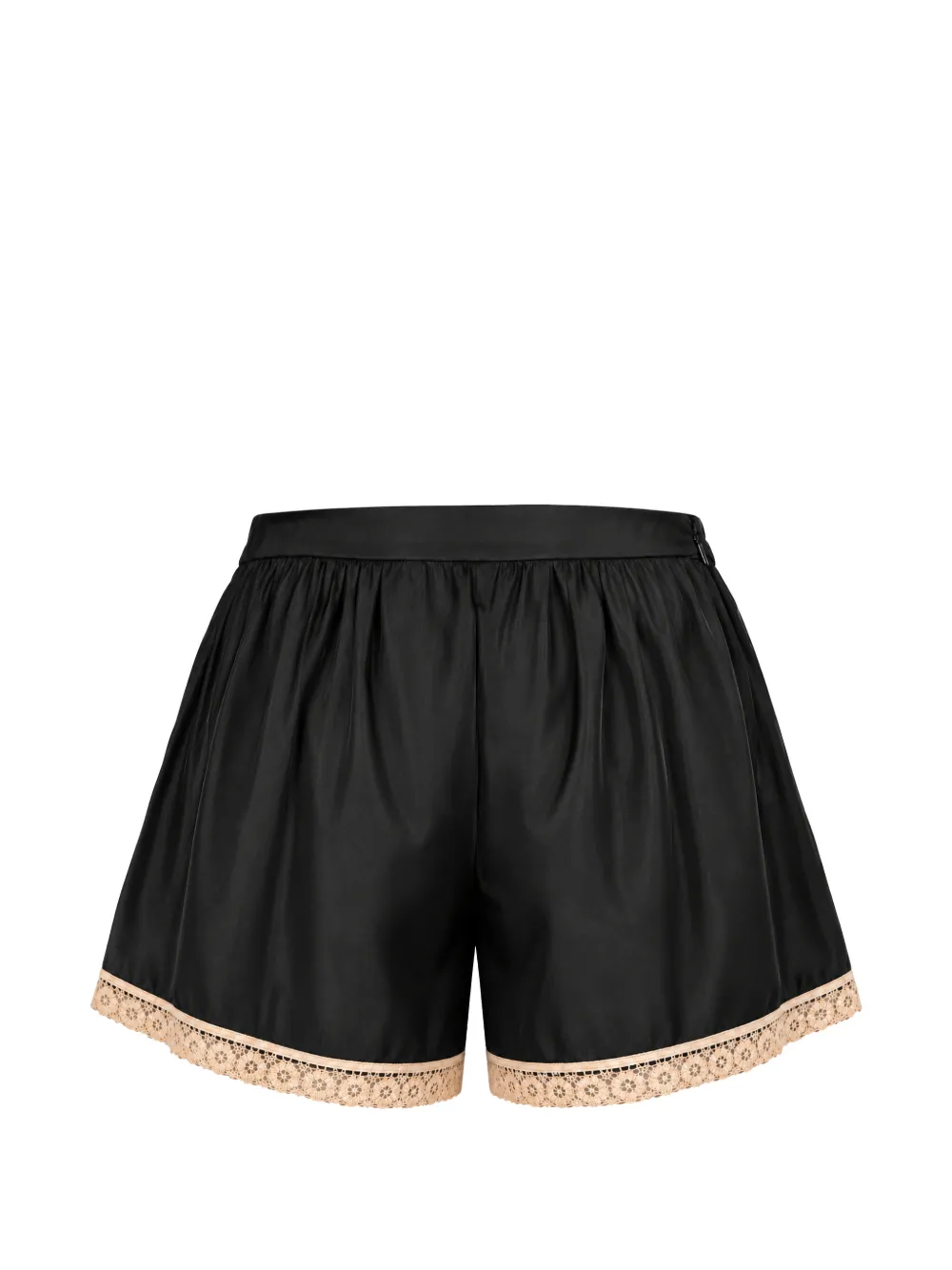 Forte lace-trim pleated shorts Zwart