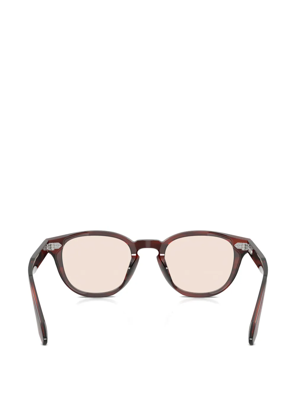 Oliver Peoples Zonnebril met rond montuur Bruin