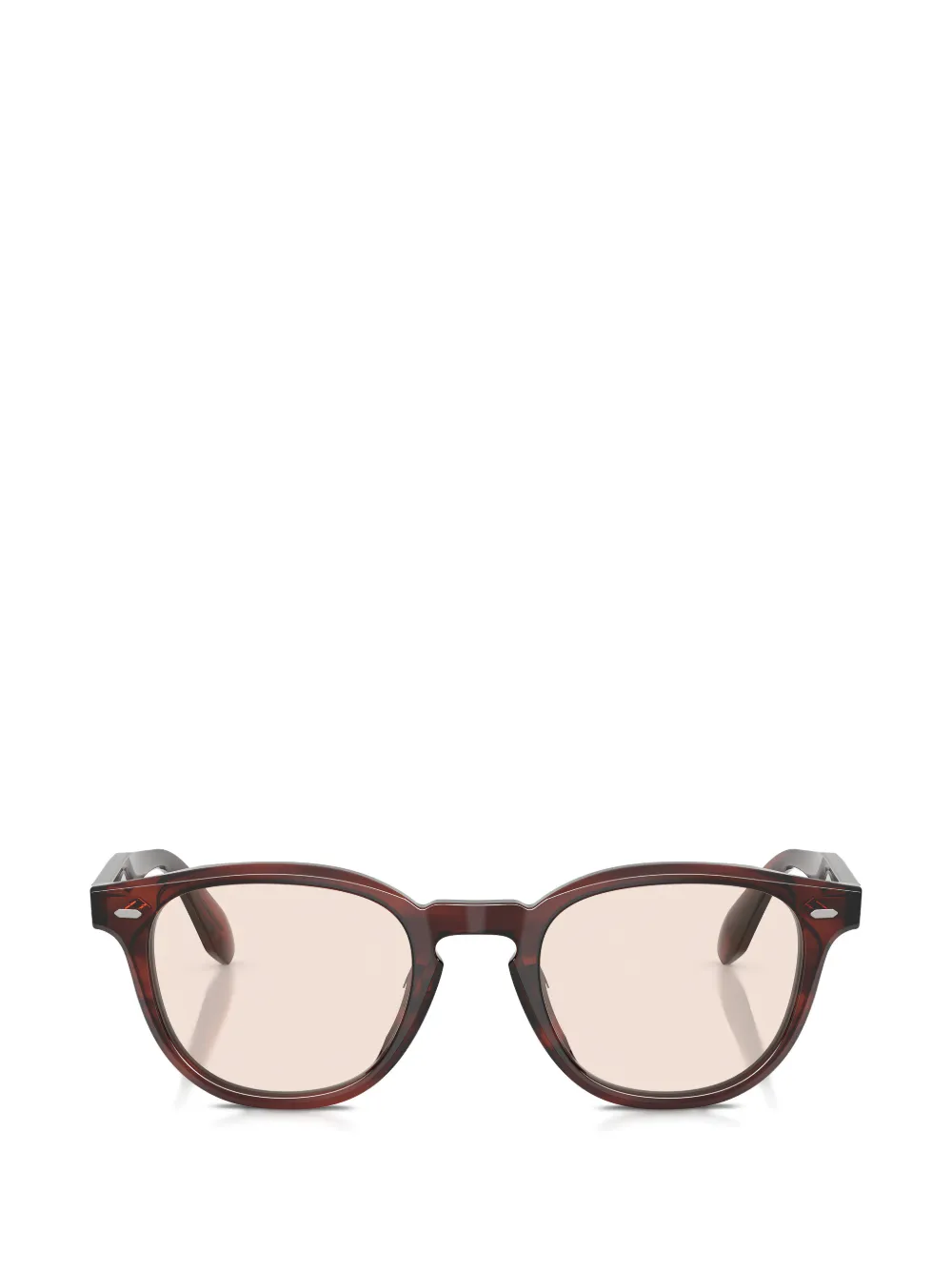 Oliver Peoples Sonnenbrille mit rundem Gestell - Braun