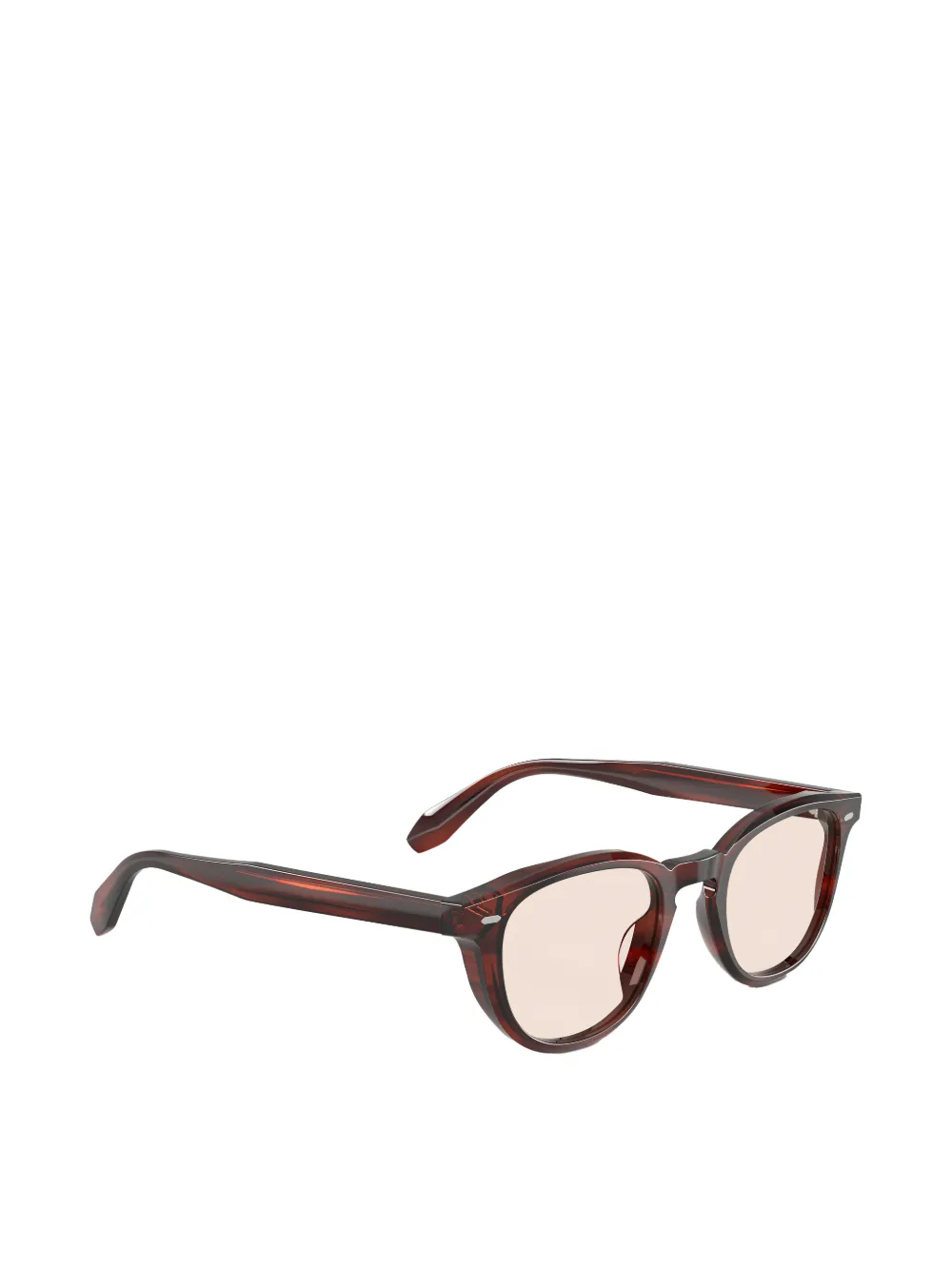 Oliver Peoples Zonnebril met rond montuur Bruin
