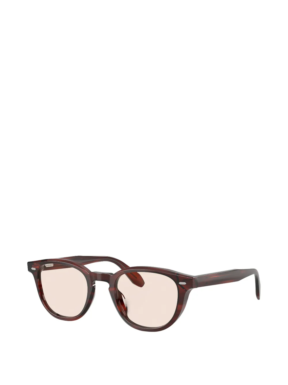 Oliver Peoples Zonnebril met rond montuur Bruin