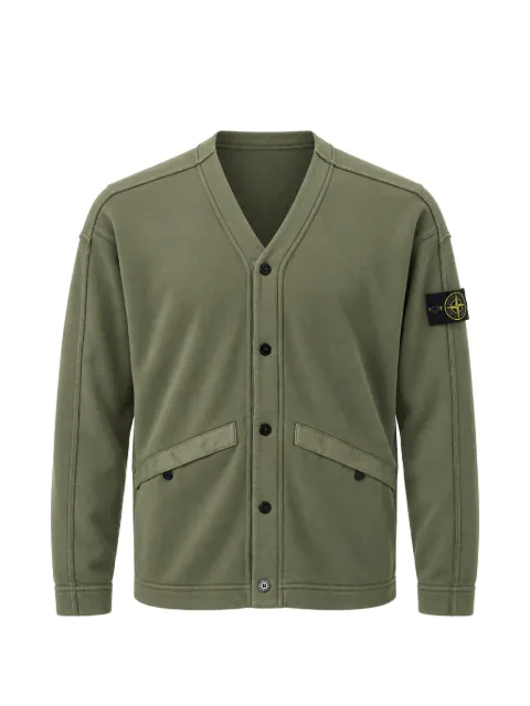 Stone Island logo-patch V-neck cardigan