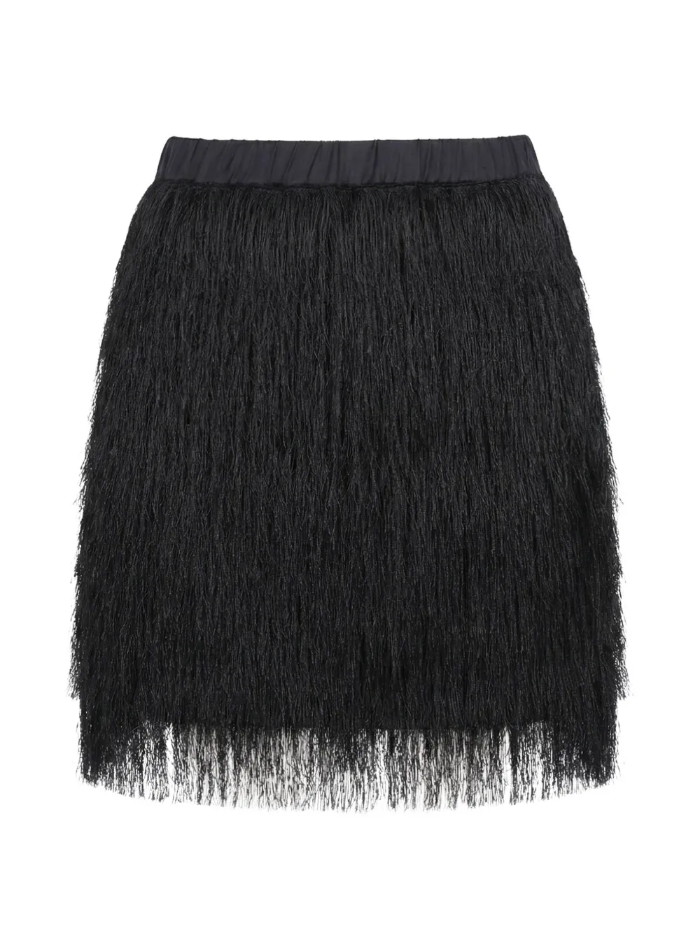 8pm Barcellona Fringed Mini Skirt In Black