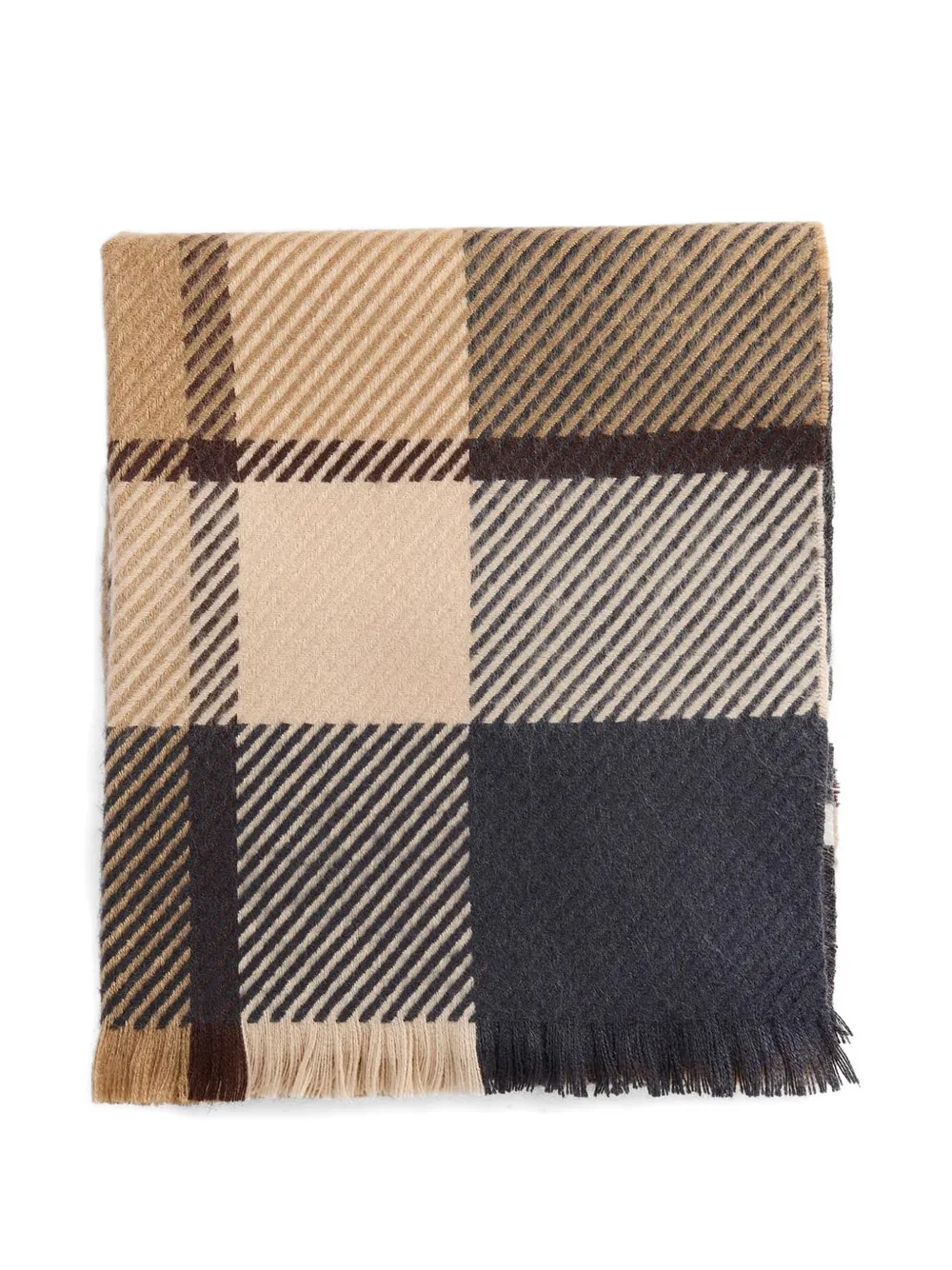 Barbour Blair check fringed scarf
