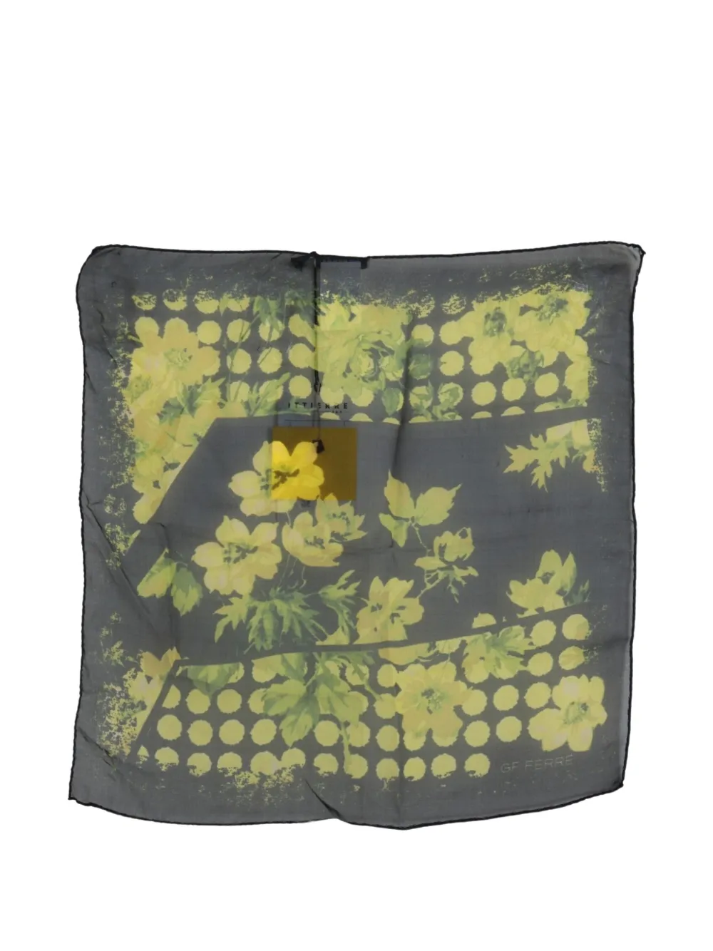 Gianfranco Ferré floral-print polka-dot scarf