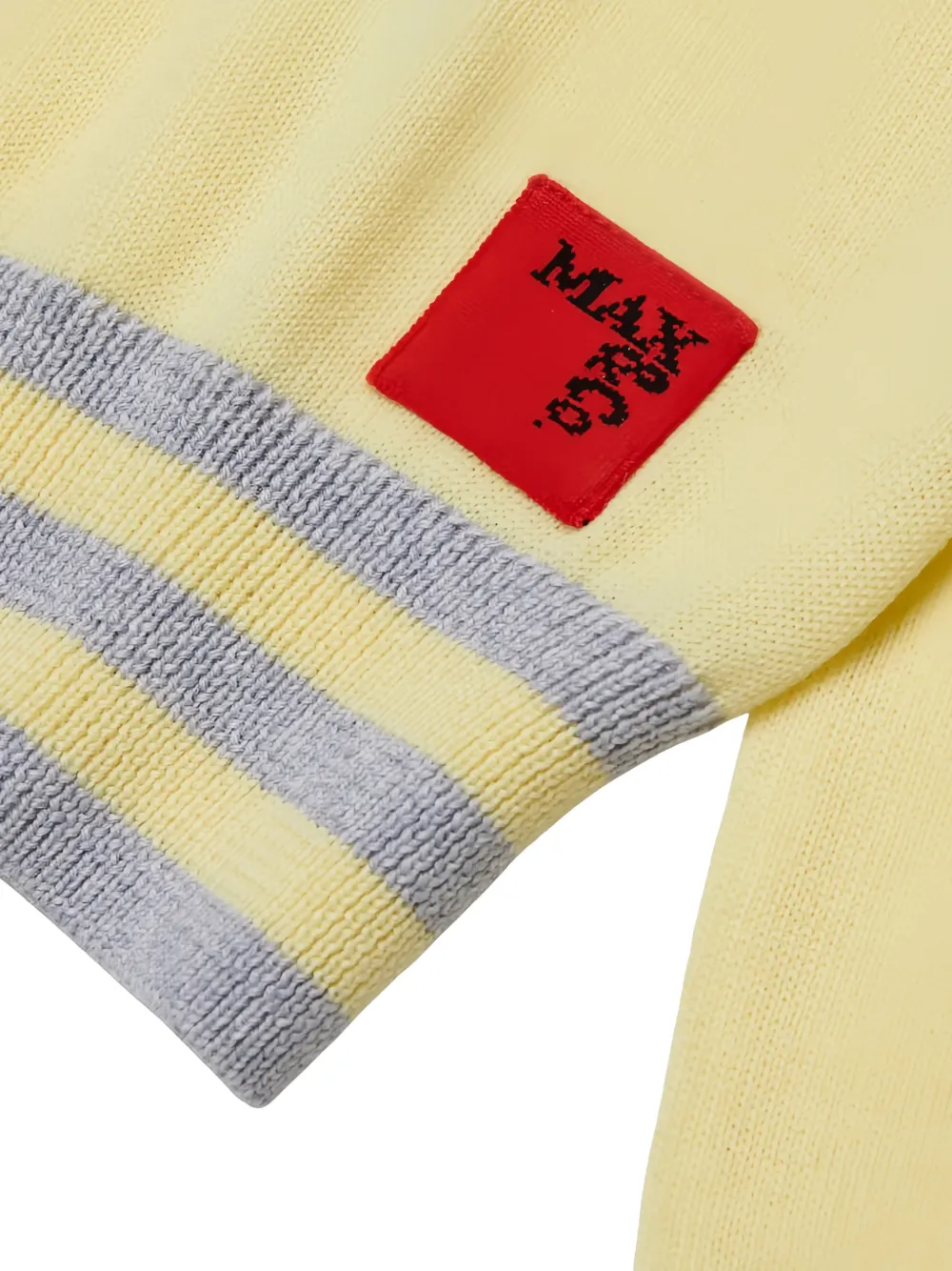 MAX&Co. Kids Trui met raglanmouwen en gestreepte afwerking Geel
