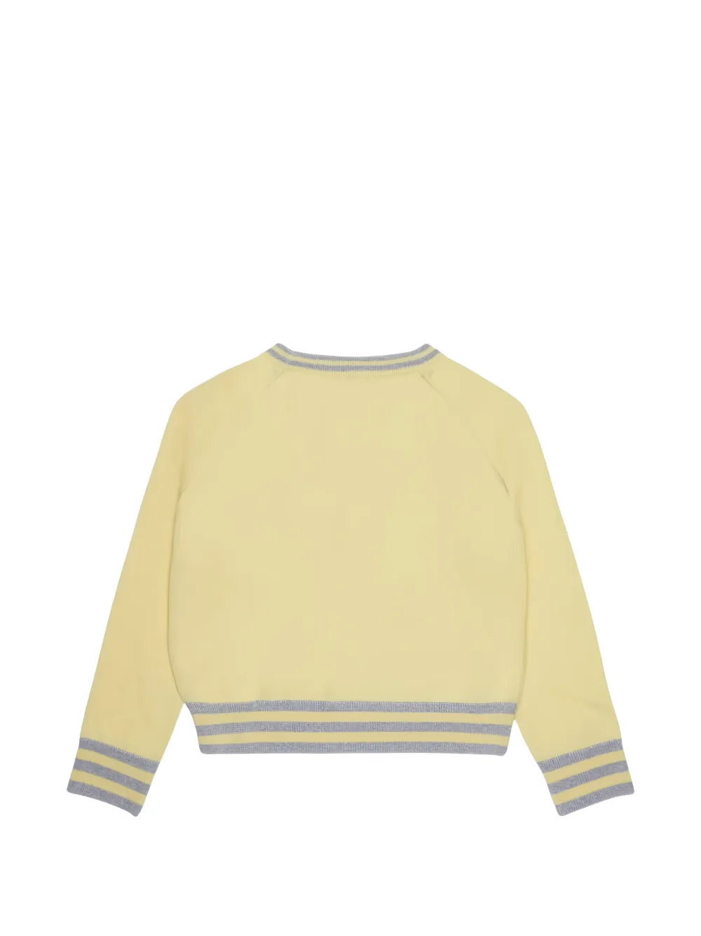 MAX&Co. Kids Trui met raglanmouwen en gestreepte afwerking Geel