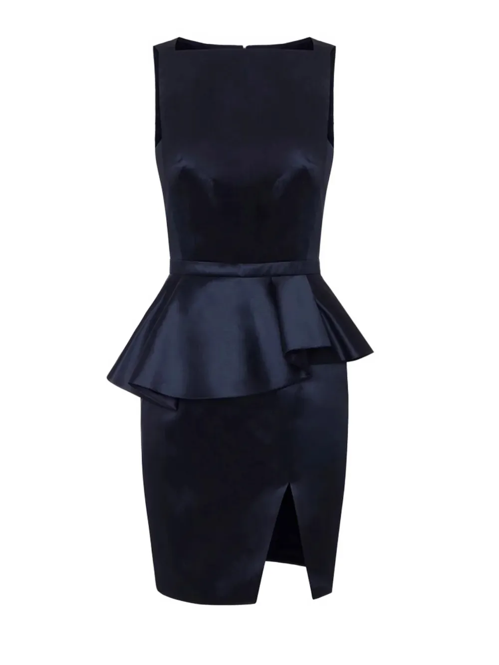 Elisabetta Franchi Jurk met peplum-taille en split Blauw