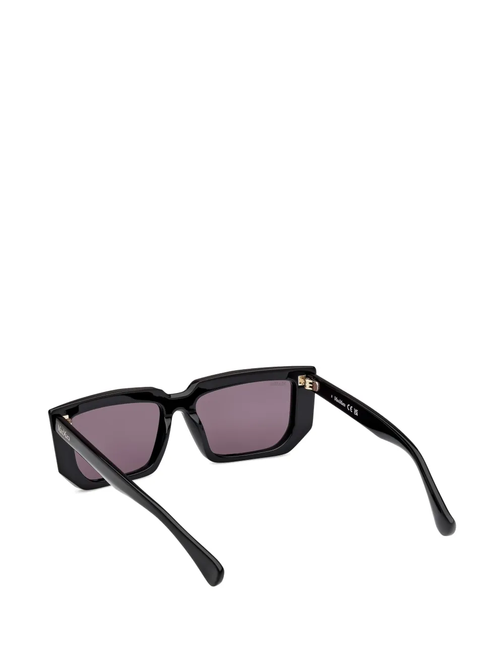 Max Mara Eyewear Zonnebril met rechthoekig montuur Zwart