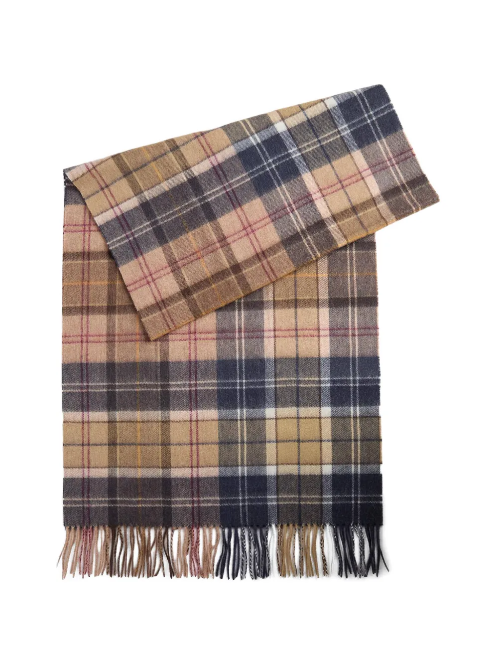 Barbour Serena Tartan-check Wool Scarf In Multi