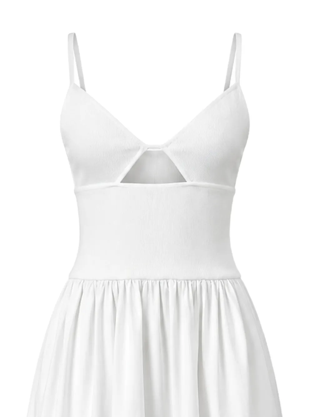 St. Agni Cut-out-detail Sleeveless Maxi Dress in White, view 2