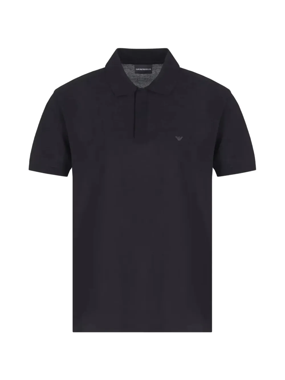 Emporio Armani logo-detail cotton polo shirt - Nero