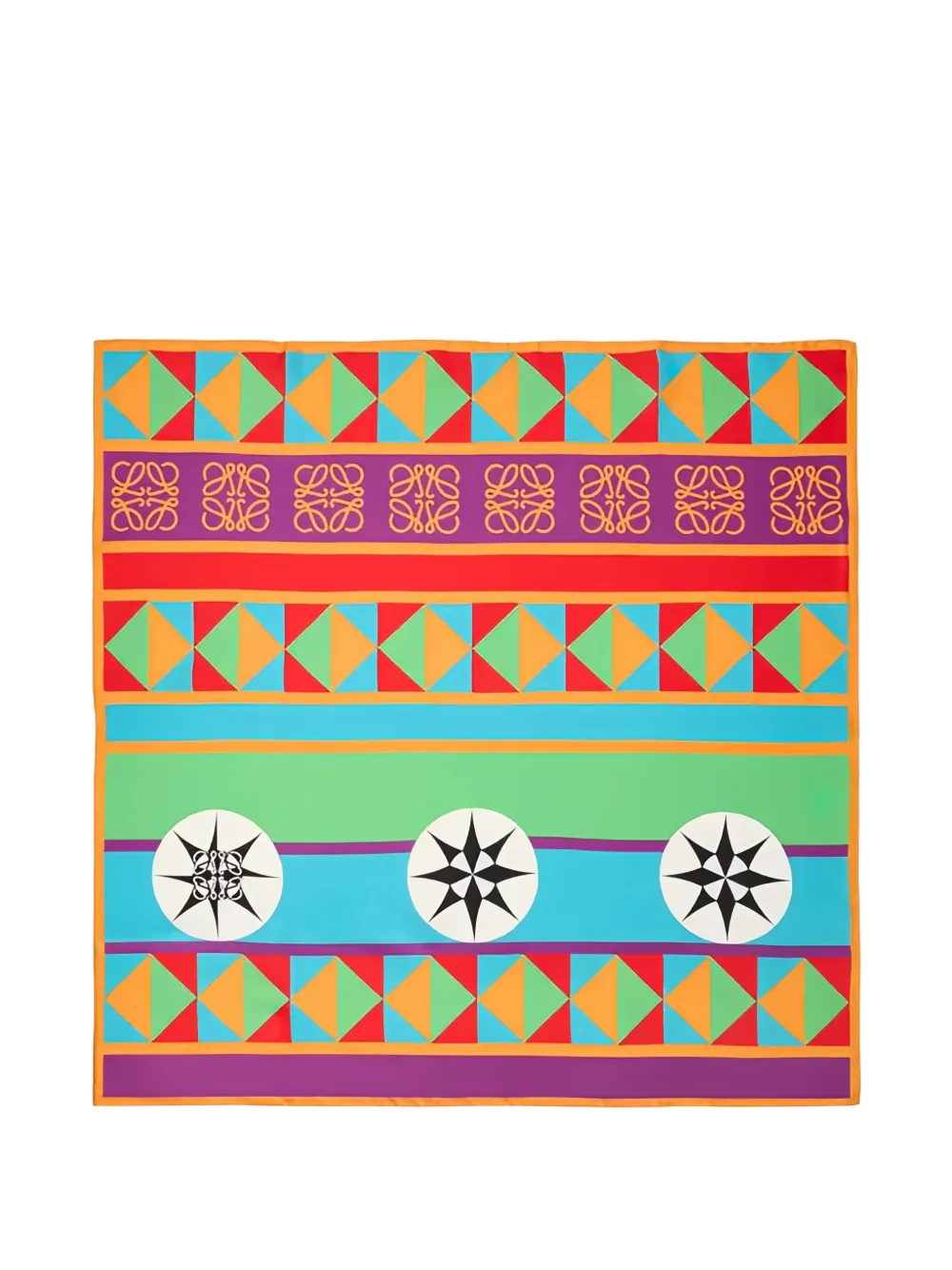 LOEWE Anagram geometric-print scarf