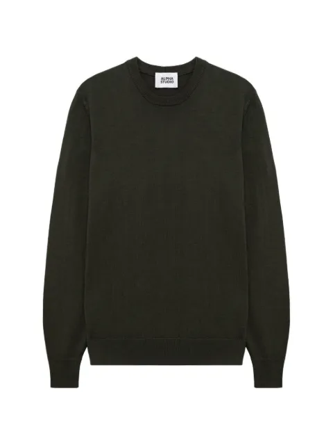 ALPHA STUDIO merino wool crew-neck sweater