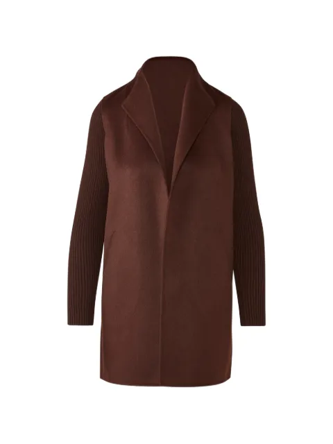 Kinross Cashmere ribbed-sleeve coat