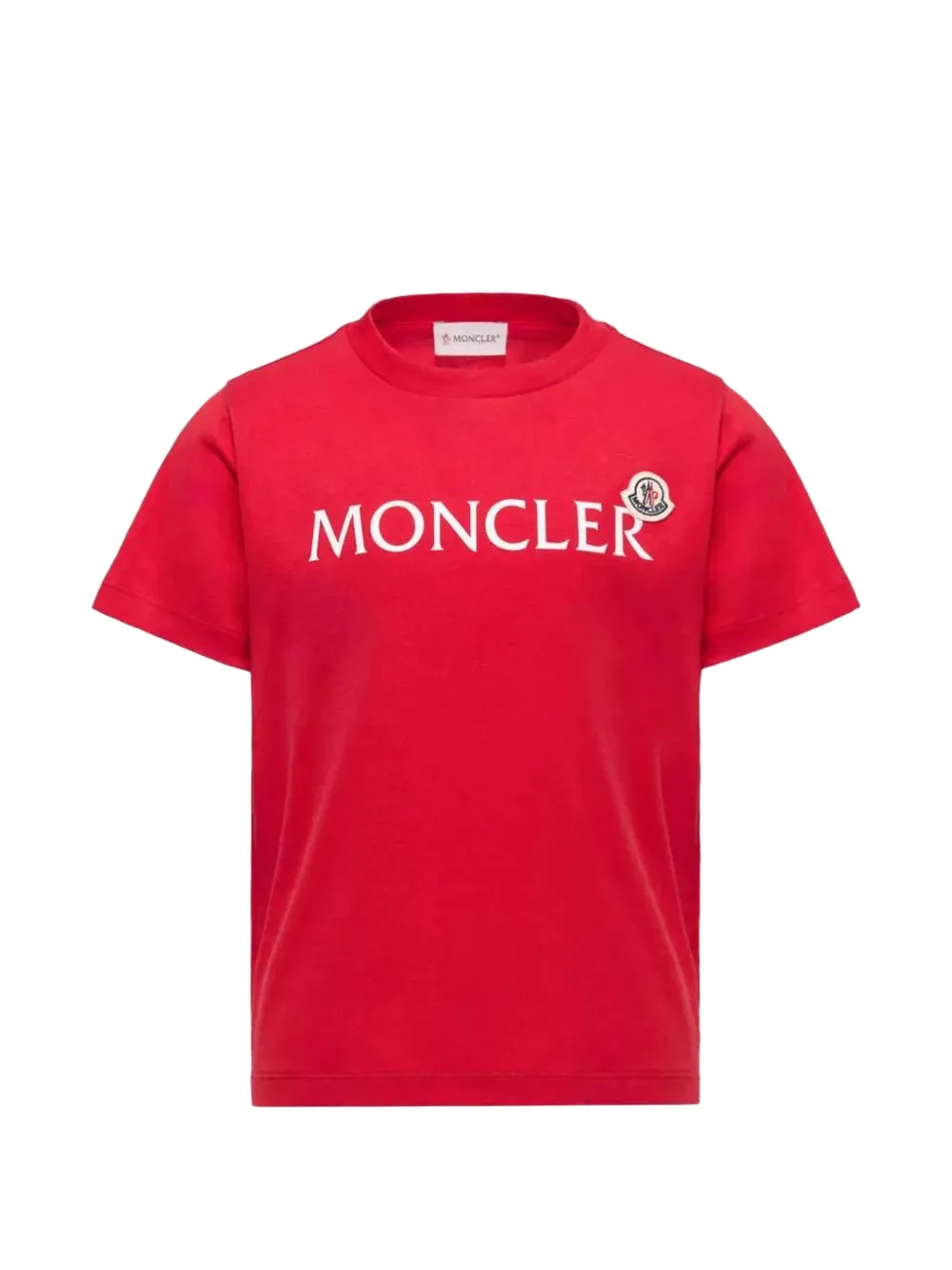 Moncler Enfant T-shirt met logoprint Rood