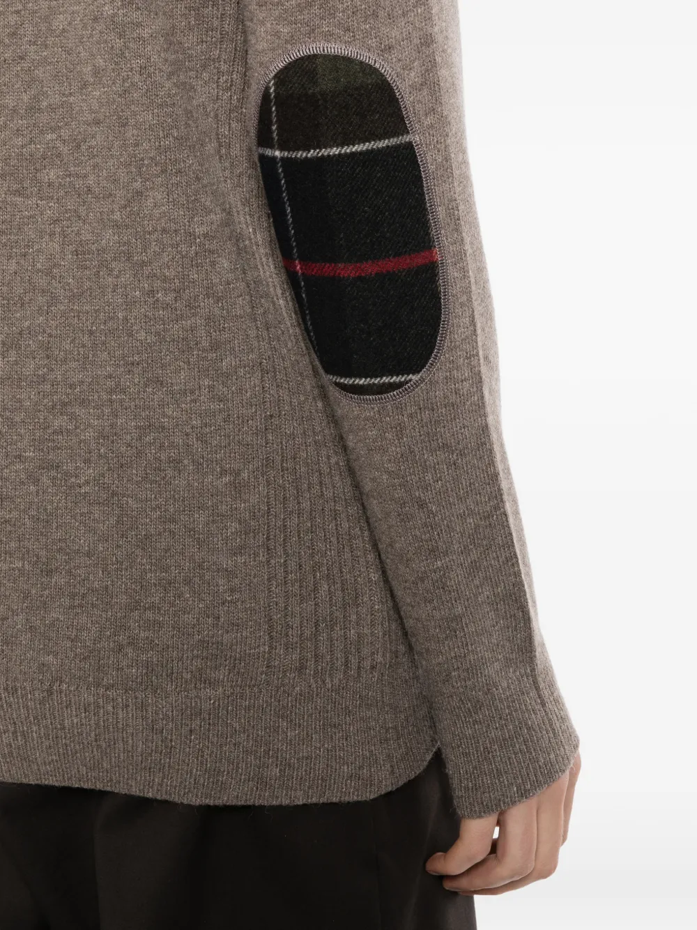 Barbour Ronson trui van wol en kasjmier met halve rits Grijs