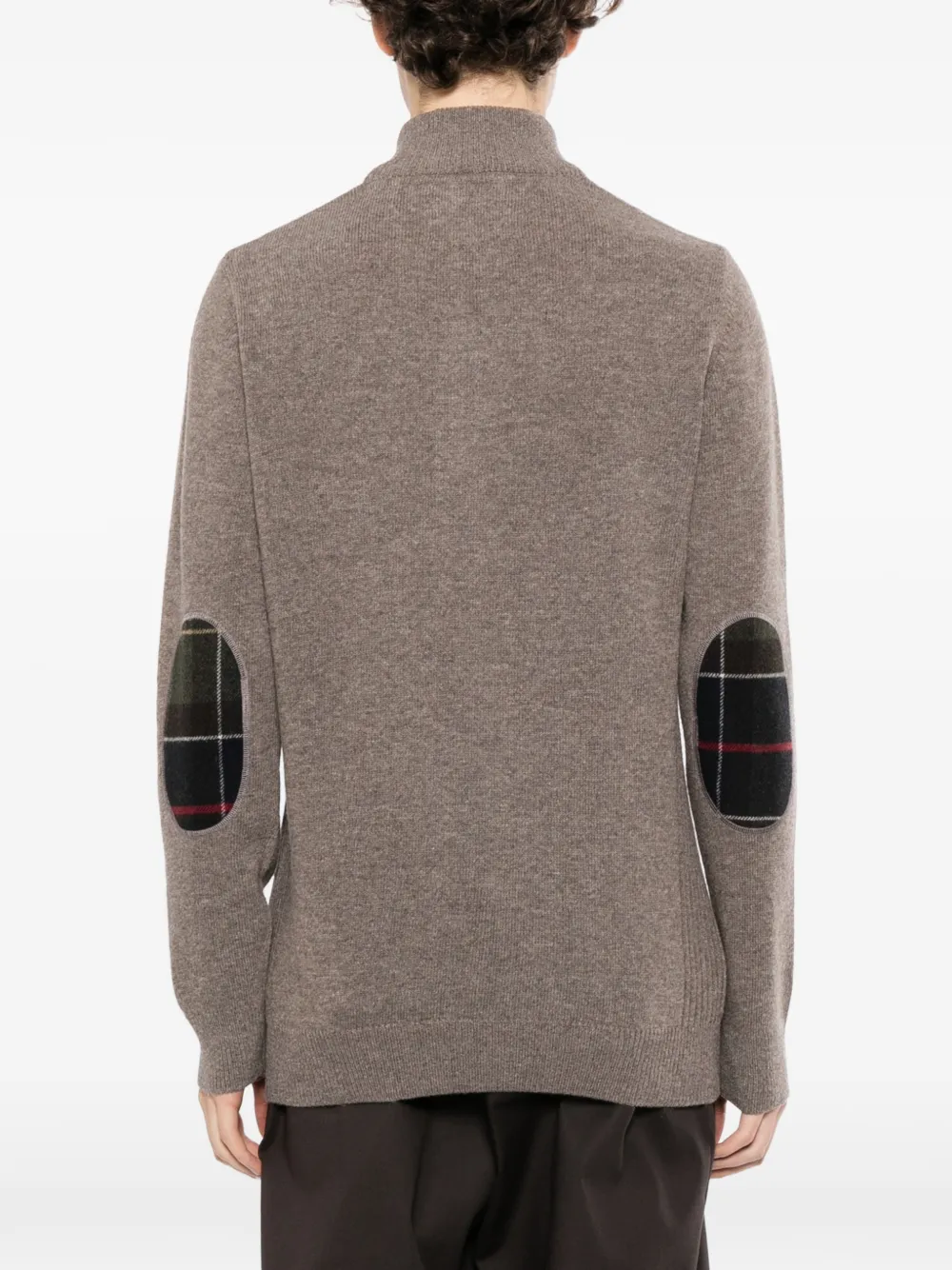 Barbour Ronson trui van wol en kasjmier met halve rits Grijs