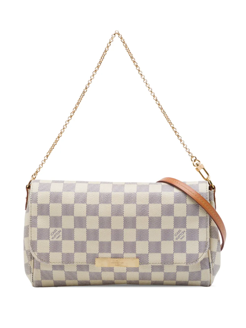 Louis Vuitton Pre-Owned 2018 Damier Azur Favorite MM satchel - Bianco