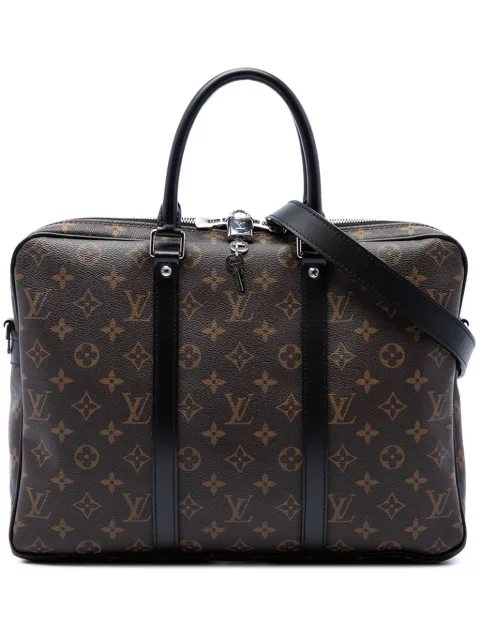 Louis Vuitton Pre-Owned 2000-2026 Monogram Macassar Porte Documents Voyage business bag