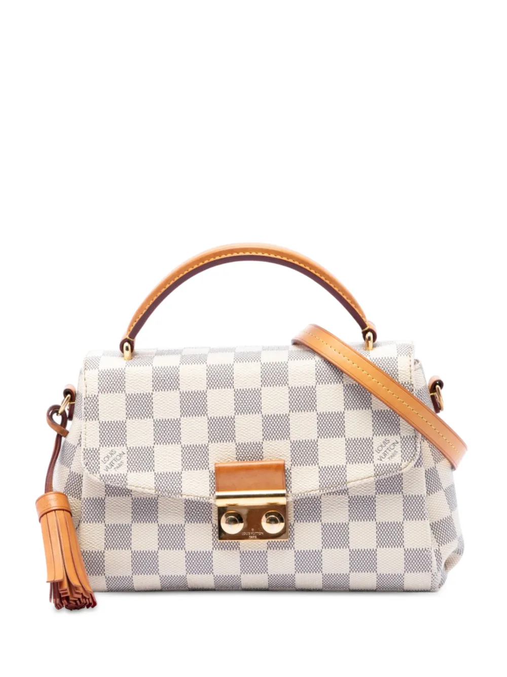 Louis Vuitton Pre-Owned 2017 Damier Azur Croisette satchel - White