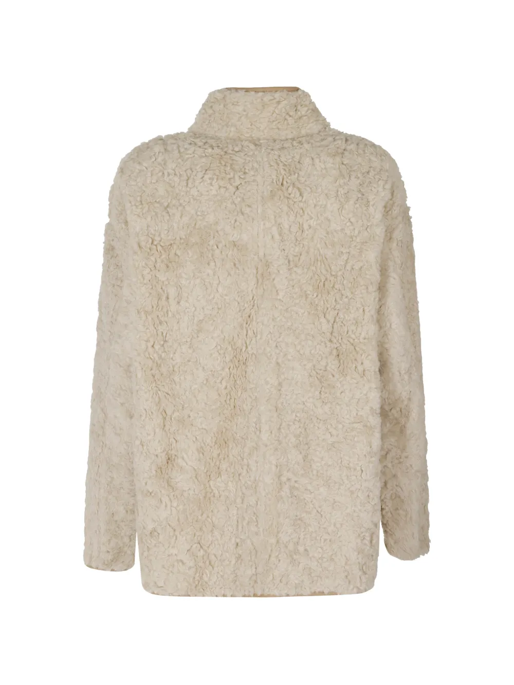 Low Classic Jas van imitatielamswol Beige