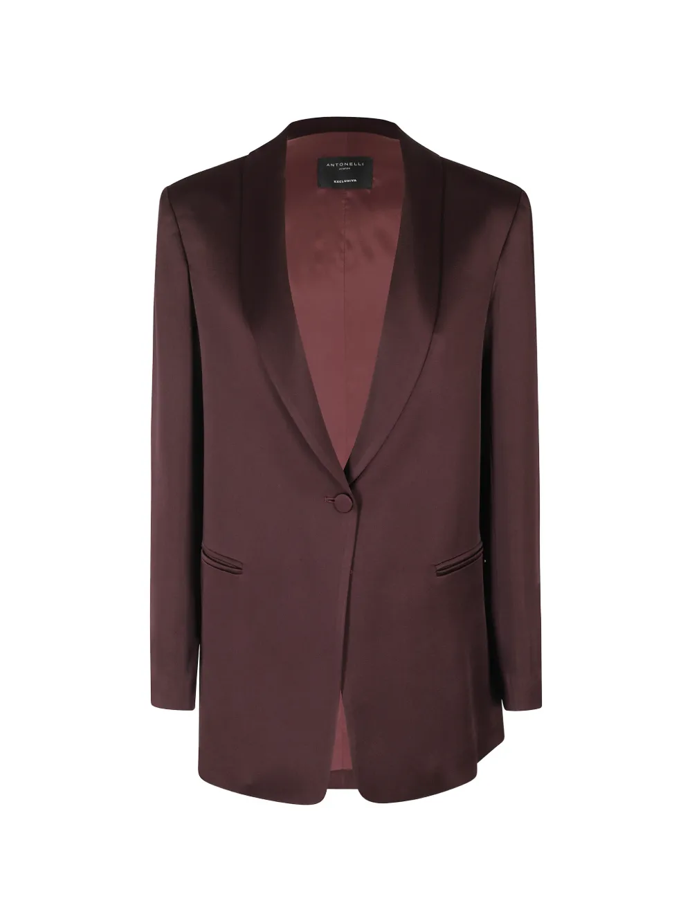 Antonelli satin-finish shawl-lapel blazer Rood