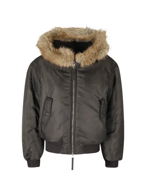 Low Classic faux-fur trim hooded puffer jacket