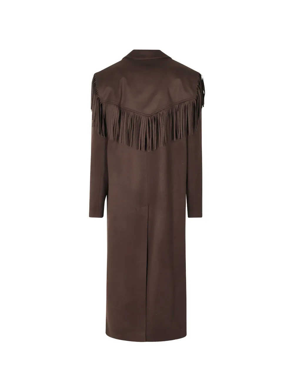 Federica Tosi Jas met cape en franje Bruin