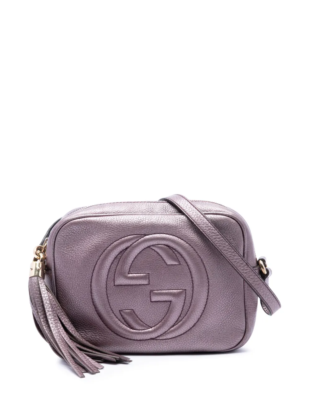 Gucci Pre-Owned 2016-2026 Metallic Leather Soho Disco crossbody bag - Viola