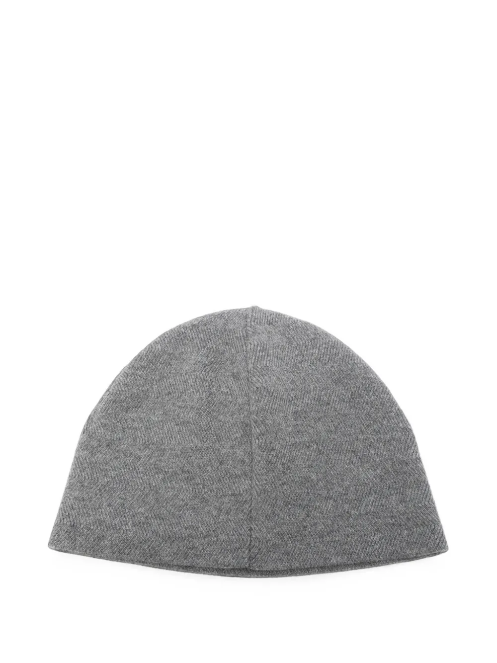 Jacquemus herringbone-knit beanie hat Grijs