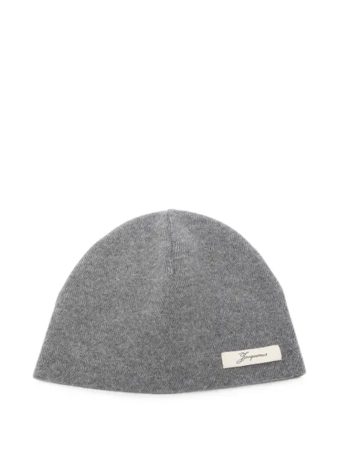 Jacquemus herringbone-knit beanie hat