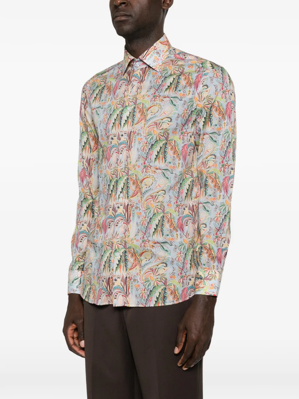 ETRO Overhemd met paisley-print Blauw