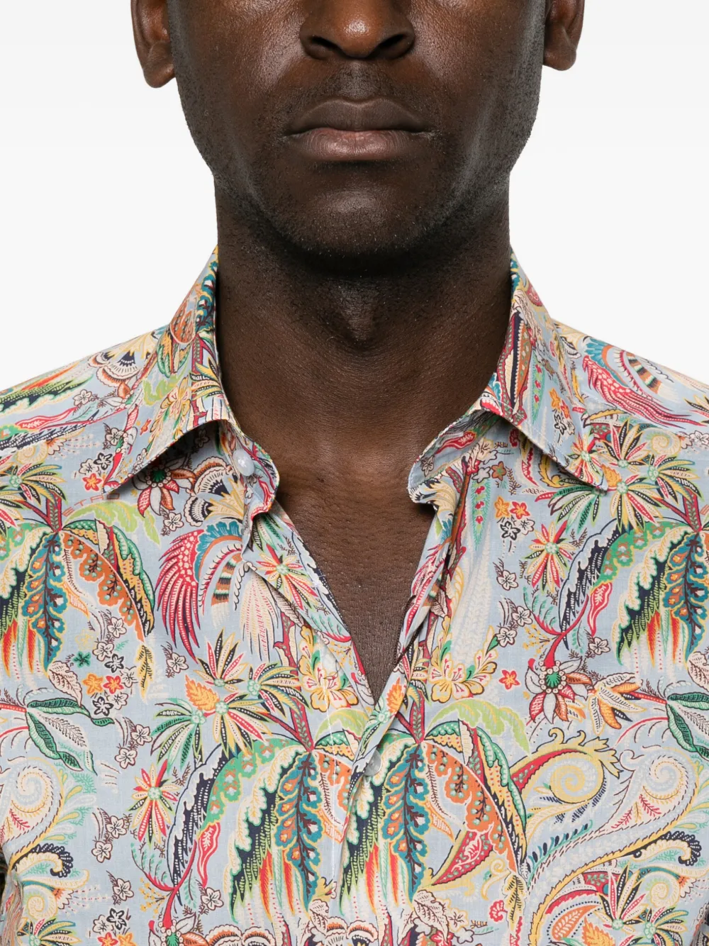 ETRO Overhemd met paisley-print Blauw