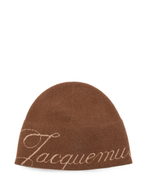 Jacquemus Le Atelier logo-intarsia beanie hat