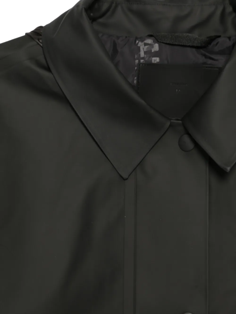 Rains Nara hooded belted coat Zwart