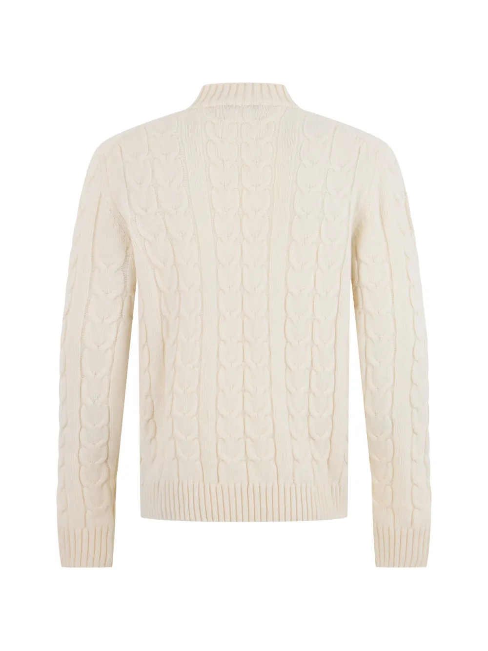 slowear Kabelgebreide trui met hoge hals Beige