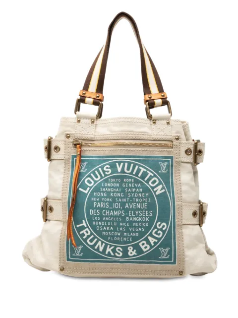 Louis Vuitton Pre-Owned Cruise Line Globe Shopper MM 托特包（2005年典藏款）