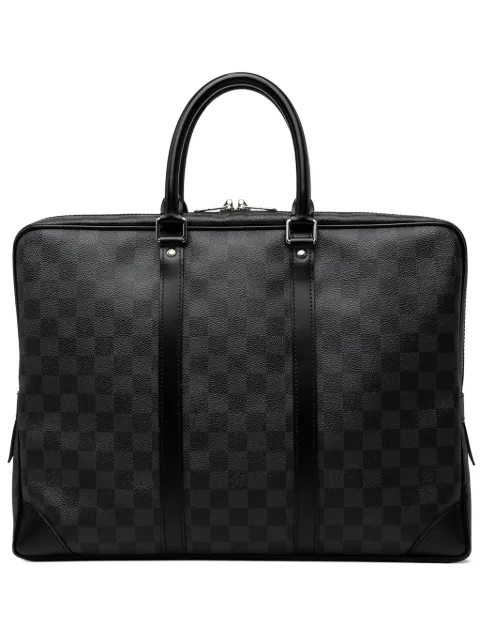 Louis Vuitton Pre-Owned bolsa de negocios Damier Graphite Porte Documents Voyage PM 2012