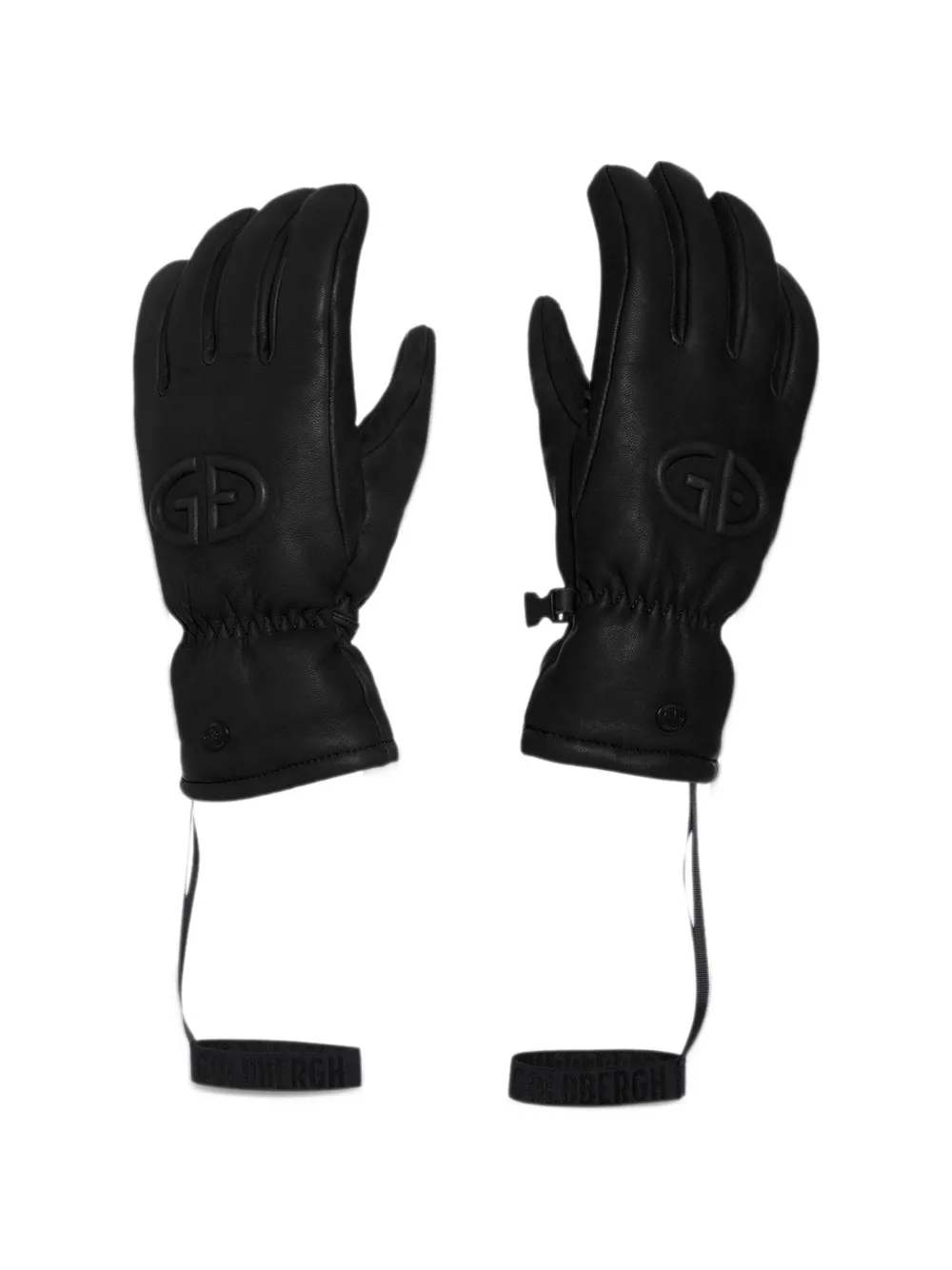 Goldbergh Freeze leather logo-embossed gloves Zwart