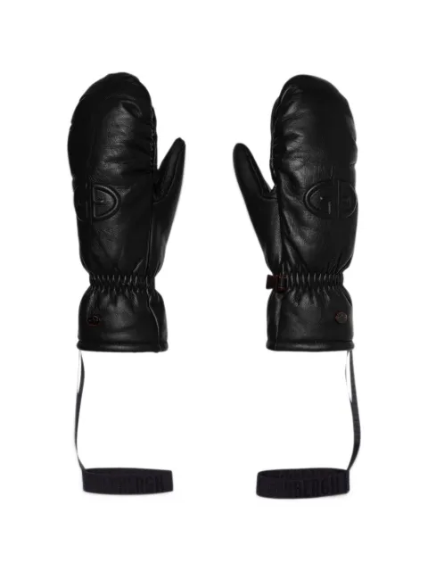 Goldbergh Hilja logo-embossed leather mittens