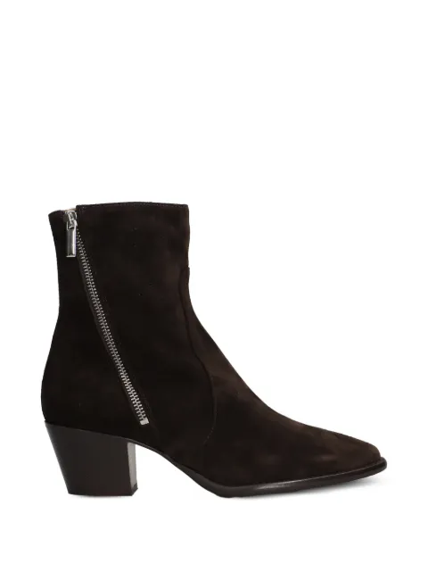 Anna F. bottines en daim à fermeture zippée