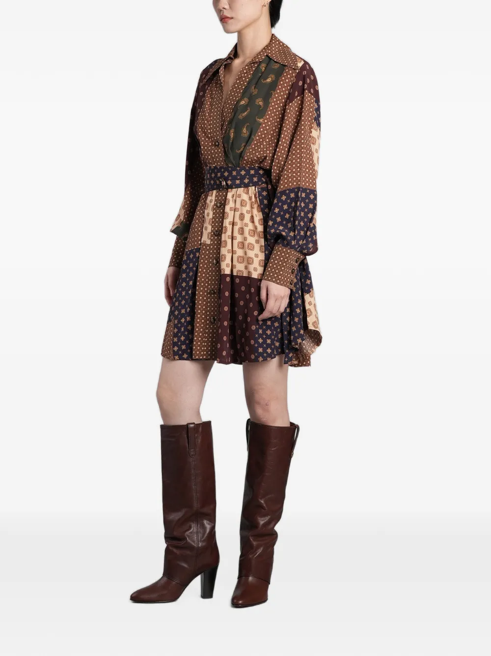 ZIMMERMANN Tuck mini-jurk Bruin