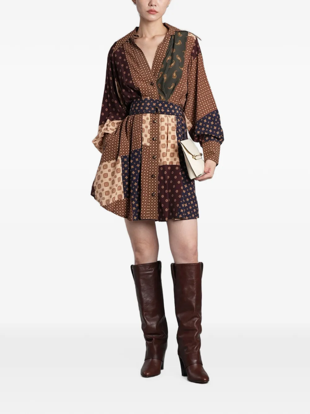 ZIMMERMANN Tuck mini-jurk Bruin