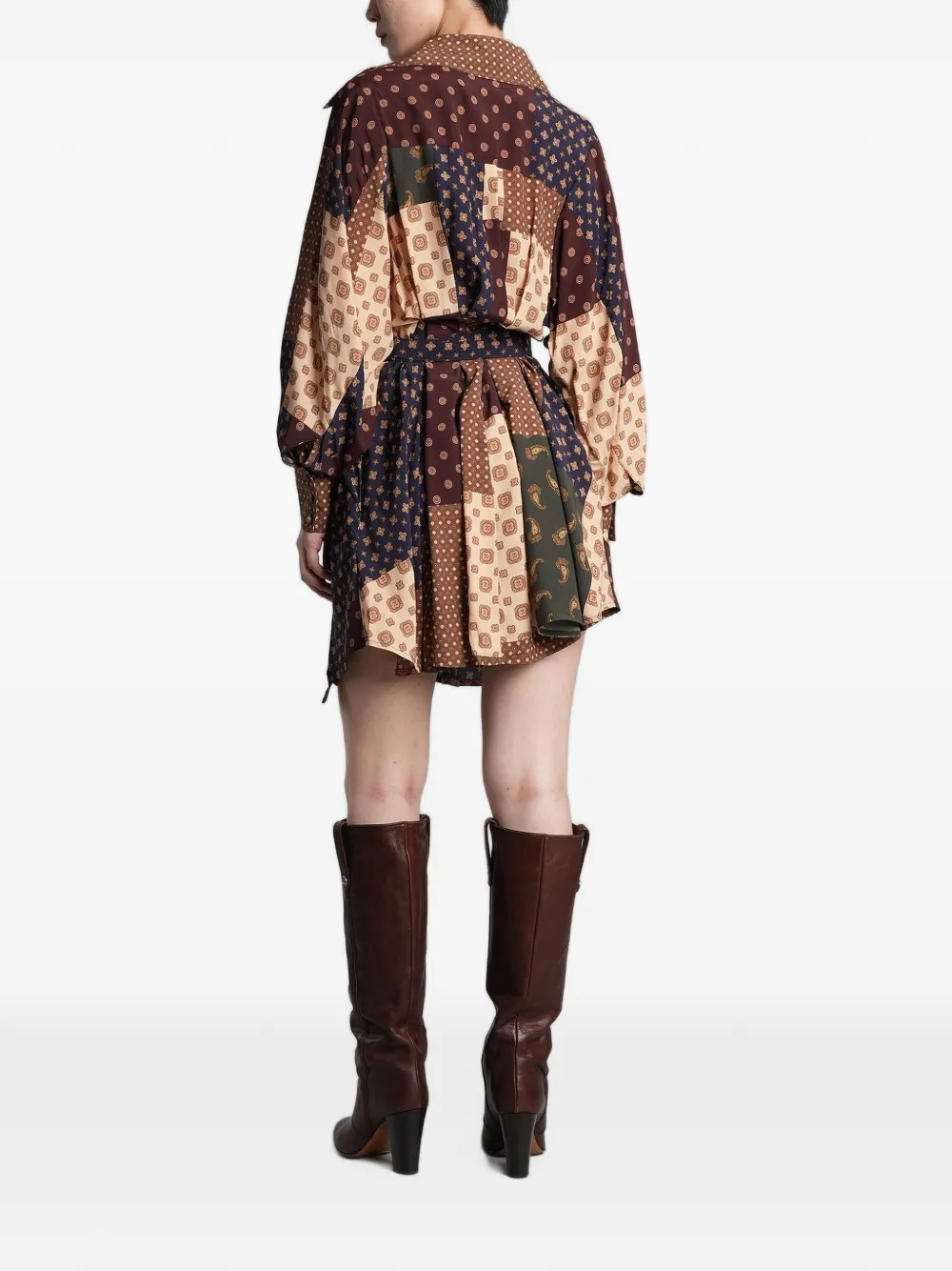 ZIMMERMANN Tuck mini-jurk Bruin