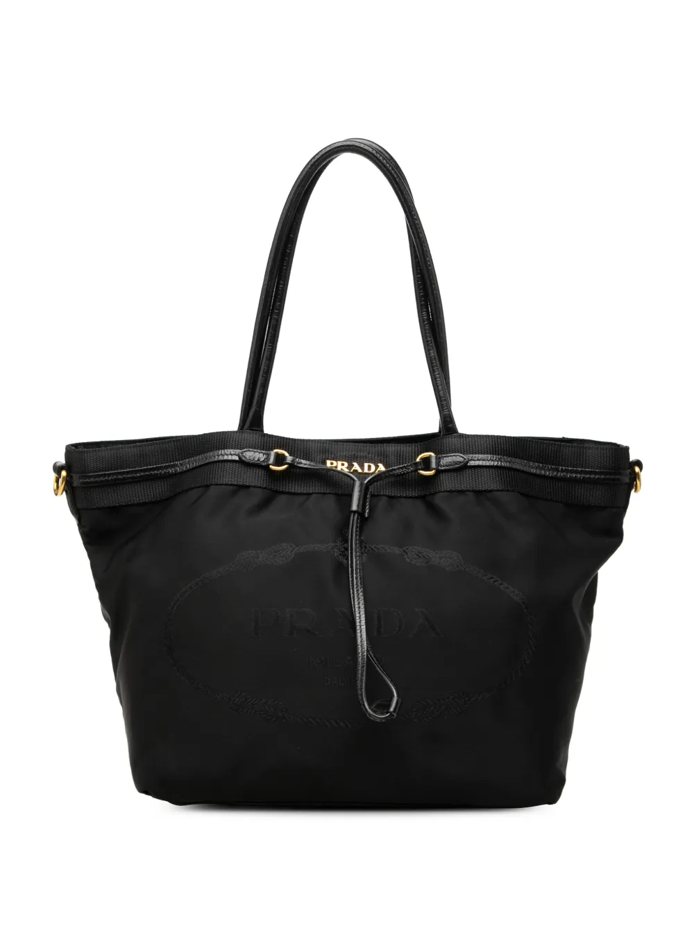 Prada Pre-Owned 2000-2013 Tessuto Canapa Logo satchel - Nero