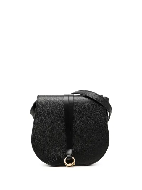 Chloé Pre-Owned 2000-2026 Mini Grained Calfskin Alphabet Saddle crossbody bag
