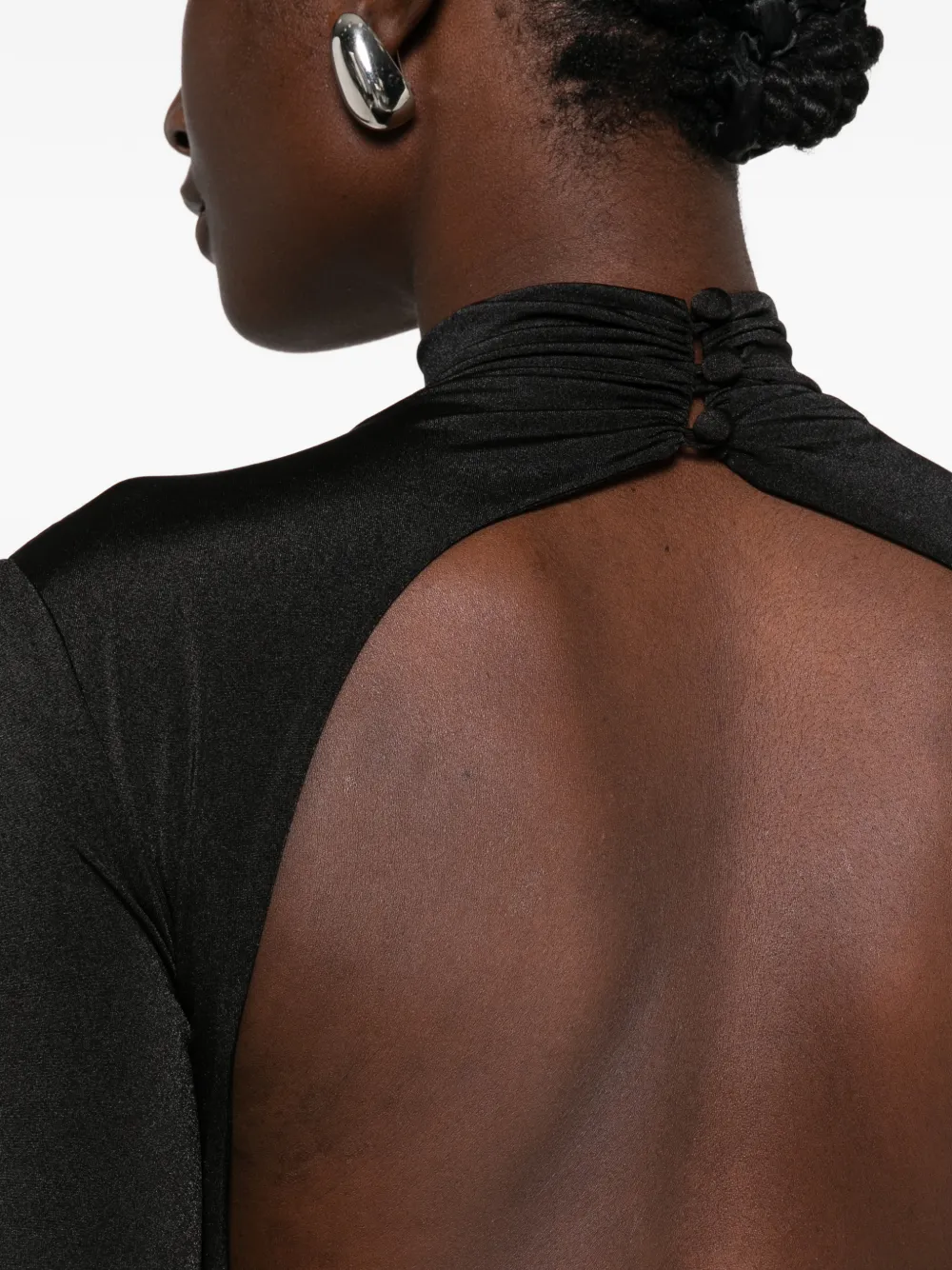THE ANDAMANE Vesna asymmetric dress Zwart
